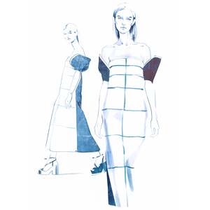 Alina grinpauka fashion illustration fashion week backstage delpozo
