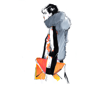Alina grinpauka fashion illustration dries van noten runway